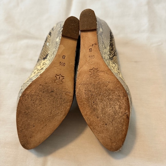Loeffler Randall 5.5 Snakeskin Platform Wedge Heels Classic Career - Picture 9 of 9